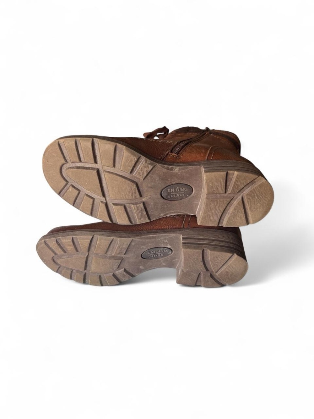 Earth Origins brown leather ankle combat syle boots with a boho vibe, size US 8 - Picture 7 of 8